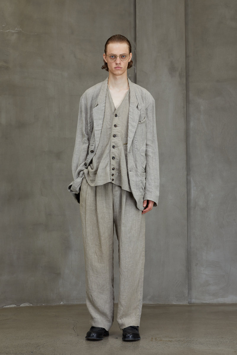 HIDDEN PATCHWORK 2 BUTTON JACKET