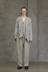 HIDDEN PATCHWORK 2 BUTTON JACKET