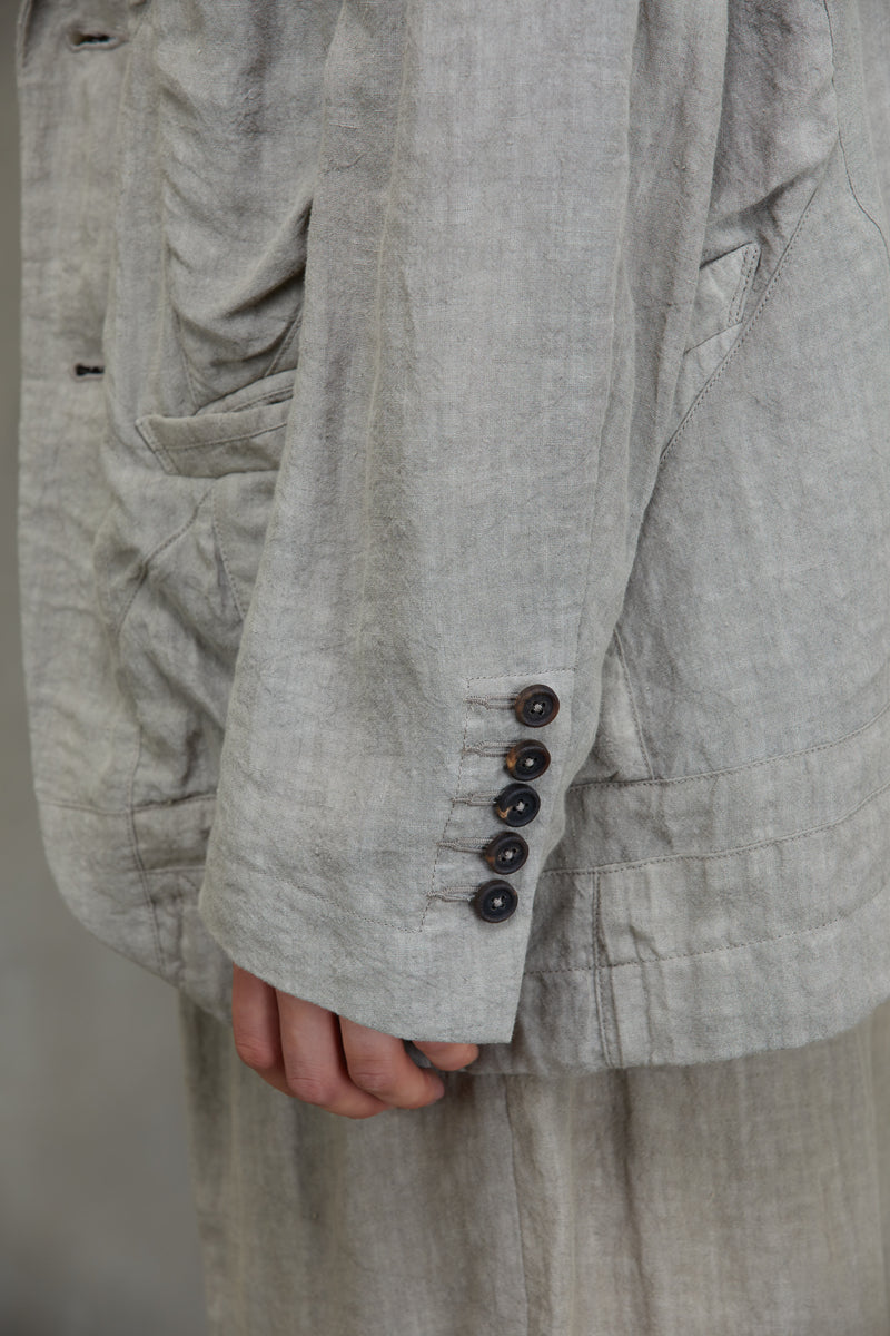HIDDEN PATCHWORK 2 BUTTON JACKET