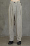 FRONT PLEATS WIDE LEG TROUSERS