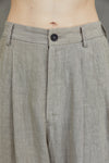 FRONT PLEATS WIDE LEG TROUSERS