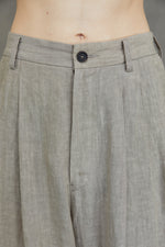 FRONT PLEATS WIDE LEG TROUSERS
