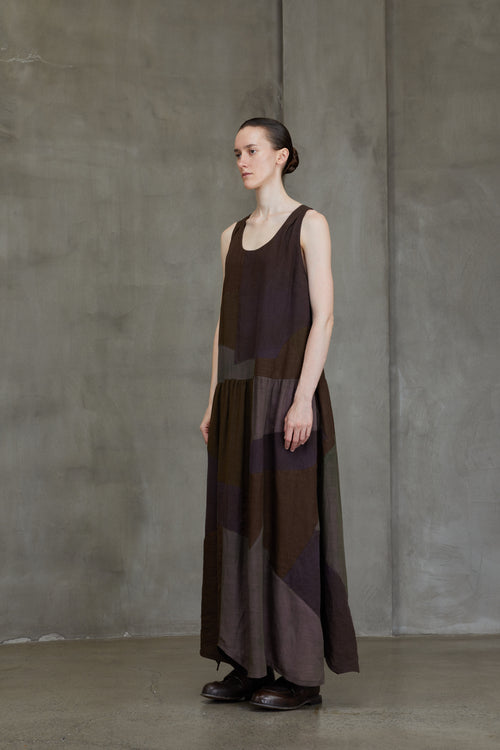 SLEEVELESS COLLAGED DRESS