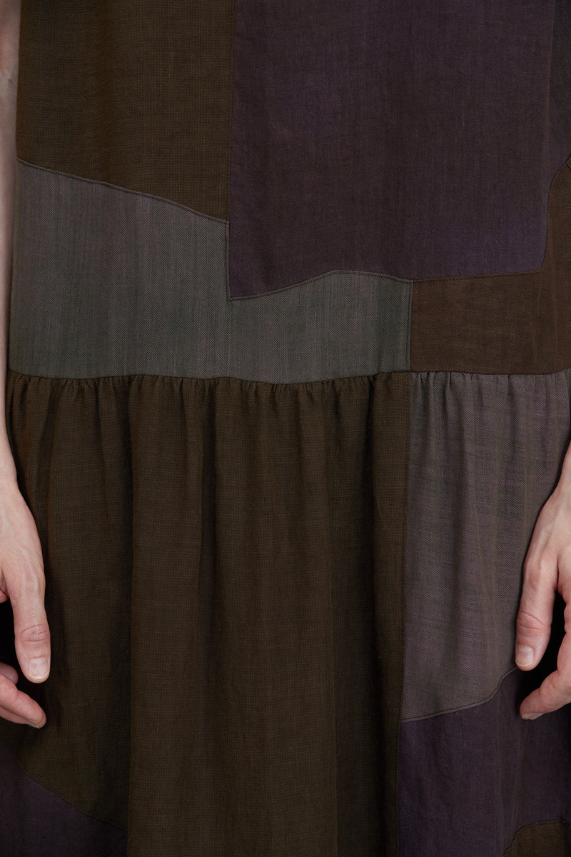 SLEEVELESS COLLAGED DRESS