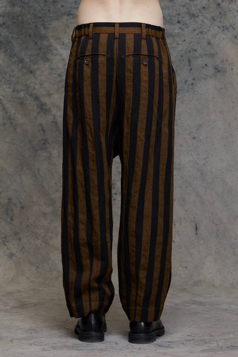 Buy Men Brown Stripe Crew Neck Sweater Online - 625144 | Peter England