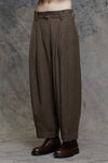 PLEATED DROP CROTCH TROUSERS