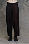 PLEATED DROP CROTCH TROUSERS