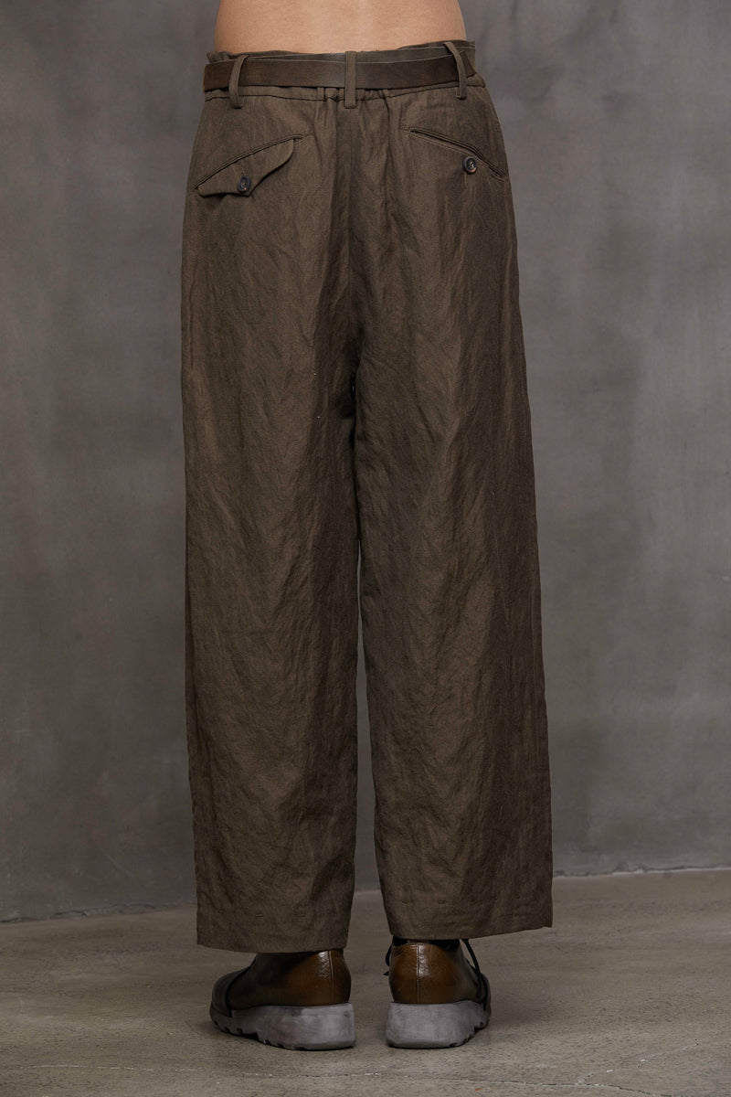 CLASSIC PLEATED WIDE LEG TROUSERS