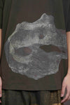 “太湖石”印花短袖短款T恤