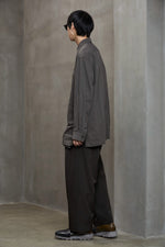 OVERSIZED WORKER SHIRT JACKET WITH BAMBOO PATCHWORK