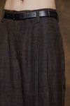 PLEATED STRAIGHT WIDE TROUSERS