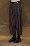 FRONT PLEATED WIDE TAPERED TROUSERS