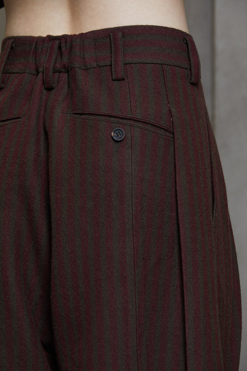 FRONT PLEATS DROPPED CROTCH TROUSERS