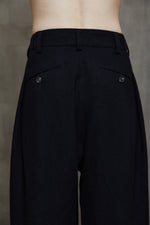 FRONT PLEATS DROPPED CROTCH TROUSERS
