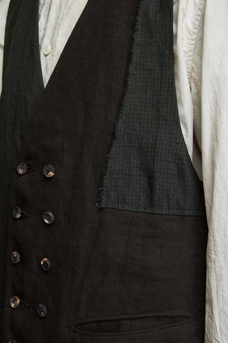 PATCHWORK DOUBLE BREASTED WAISTCOAT