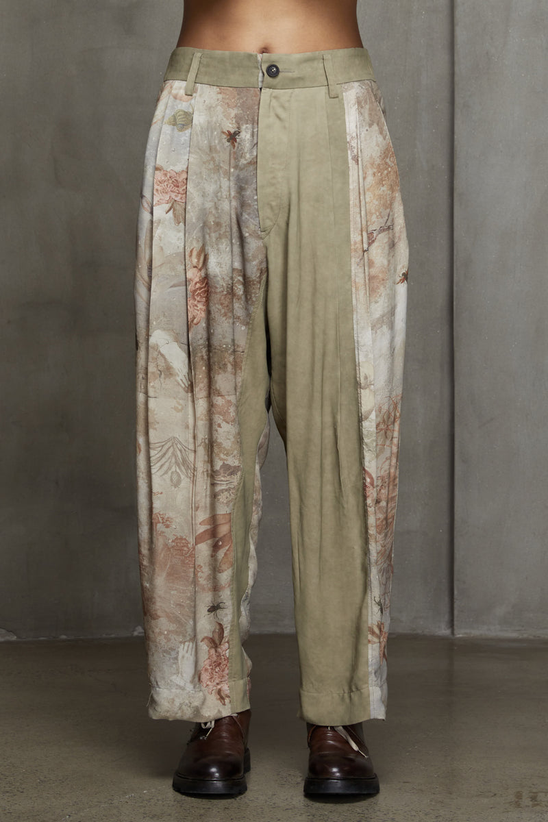 ASSYMETRICAL PANELED TROUSERS