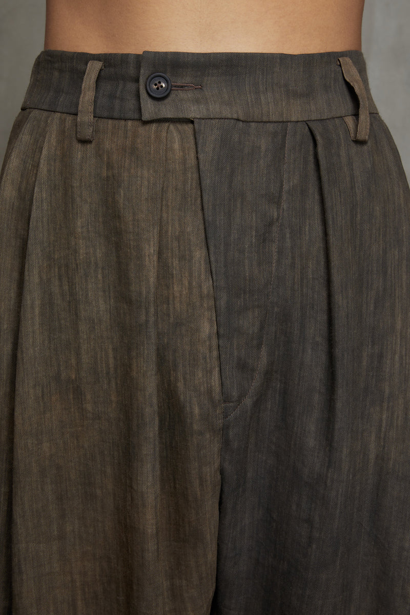 CLASSIC PLEATED WIDE TROUSERS